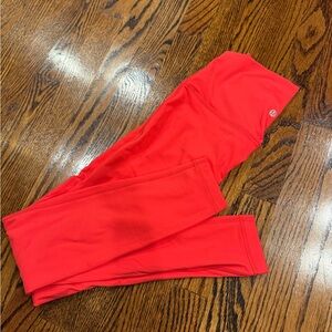 lululemon athletica Vibrant Red Leggings (Never Worn)